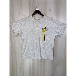 Vintage 80s-90s University Of Michigan Heather Gray Graphic T Shirt Unisex Large